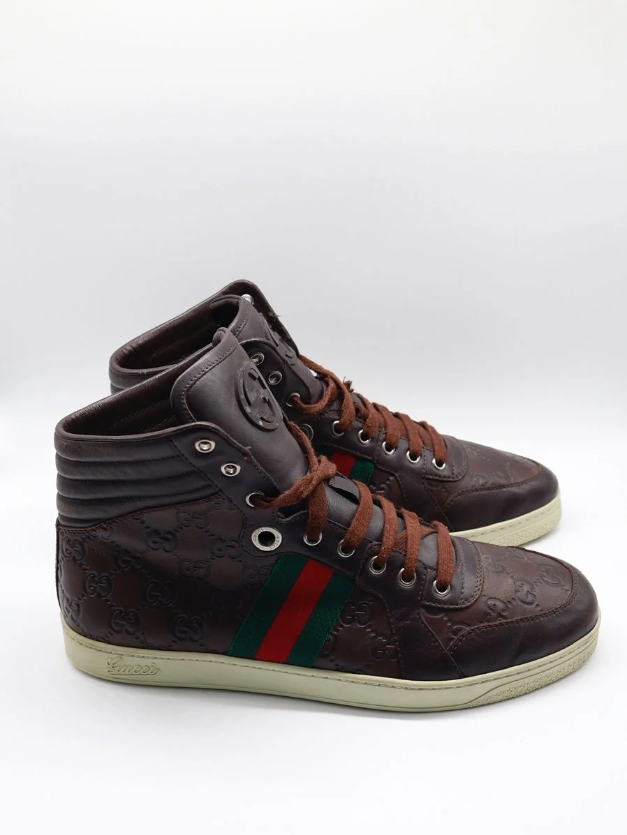 Gucci High Brown Logo