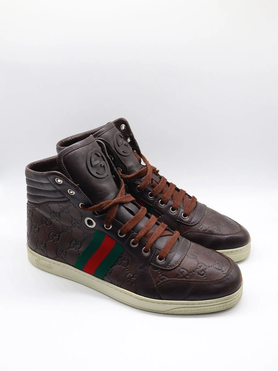 Gucci High Brown Logo - Imagen 1