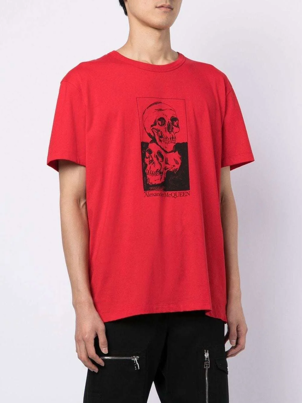 Alexander McQueen “Double Skull Red Tee" - Imagen 1
