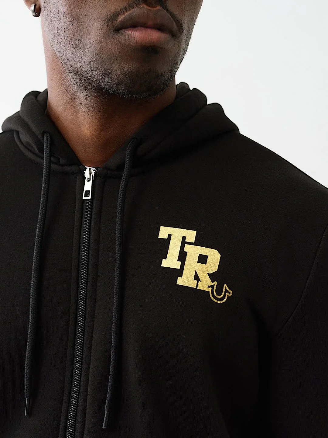 Sudadera Con Cierre Detalles Dorados True Religion - Imagen 1