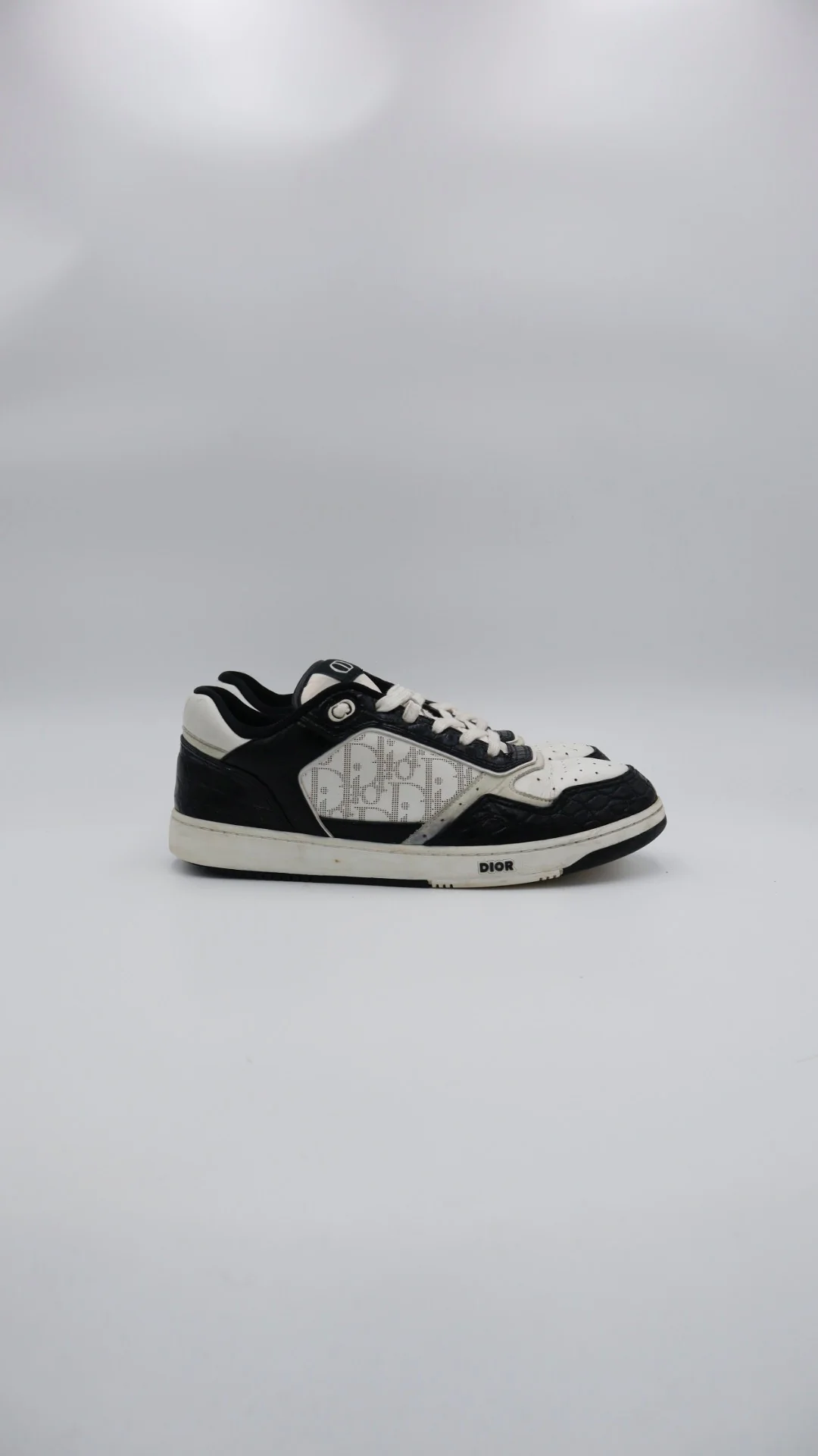 Dior B27 Low Black Cocodrile